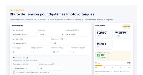 Miniature Calcul tension