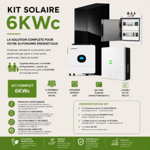 KIT3 6kJASolar GROWATT Dyn10 24Kw