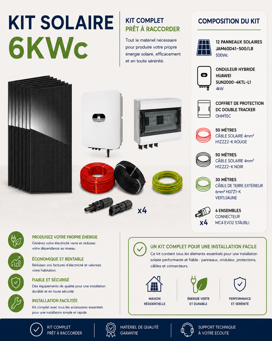 KIT4 6kJASolar Huawei+acces